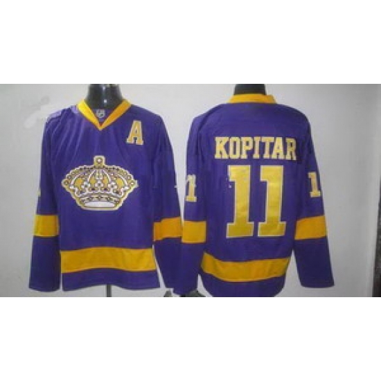 Los Angeles Kings 11 Anze Kopitar Purple ice Hockey Jerseys Los Angeles Kings 11 Anze Kopitar Purple ice Hockey Jerseys