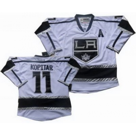 Los Angeles Kings 11 Anze Kopitar white jerseys Los Angeles Kings 11 Anze Kopitar white jerseys
