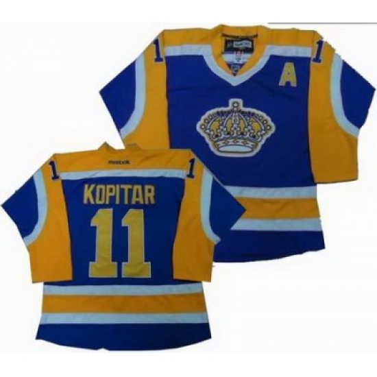 Los Angeles Kings 11 Anze Kopitar yellow purple Jerseys Los Angeles Kings 11 Anze Kopitar yellow purple Jerseys