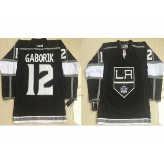 Los Angeles Kings 12 Marian Gaborik Black NHL Jerseys Los Angeles Kings 12 Marian Gaborik Black NHL Jerseys