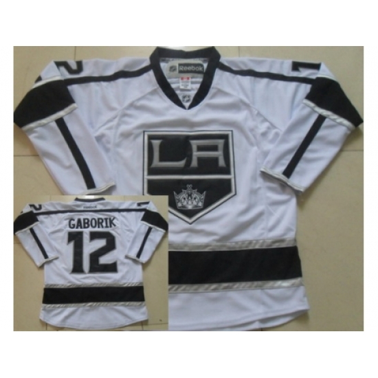 Los Angeles Kings 12 Marian Gaborik White NHL Jerseys Los Angeles Kings 12 Marian Gaborik White NHL Jerseys