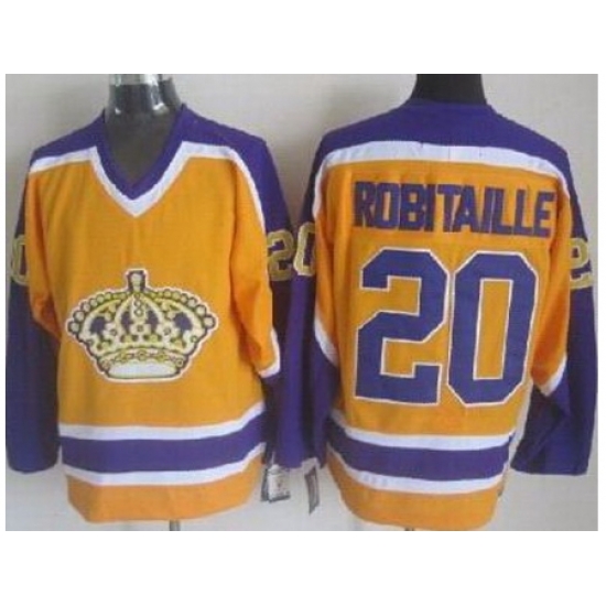 Los Angeles Kings #20 Luc Robitaille Yellow CCM NHL Jerseys Los Angeles Kings #20 Luc Robitaille Yellow CCM NHL Jerseys