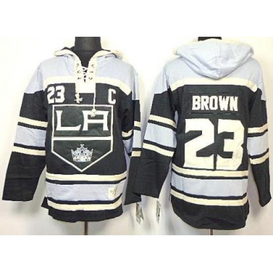 Los Angeles Kings 23 Dustin Brown Black Lace-Up NHL Jersey Hoodies Los Angeles Kings 23 Dustin Brown Black Lace-Up NHL Jersey Hoodies