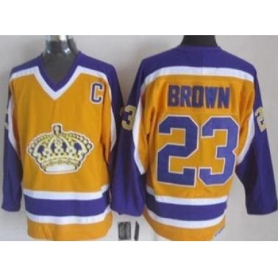 Los Angeles Kings #23 Dustin Brown Yellow Stitched NHL Jersey Los Angeles Kings #23 Dustin Brown Yellow Stitched NHL Jersey