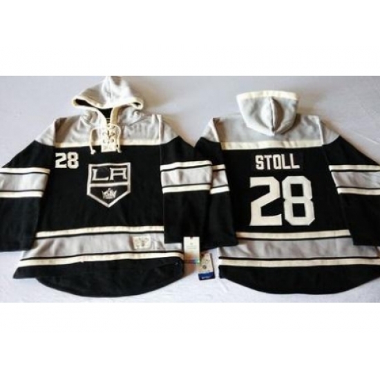 Los Angeles Kings #28 Jarret Stoll Black Sawyer Hooded Sweatshirt Stitched NHL Jersey Los Angeles Kings #28 Jarret Stoll Black Sawyer Hooded Sweatshirt Stitched NHL Jersey