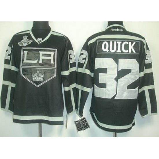 Los Angeles Kings #32 Jonathan Quick Black Ice NHL Jerseys Los Angeles Kings #32 Jonathan Quick Black Ice NHL Jerseys