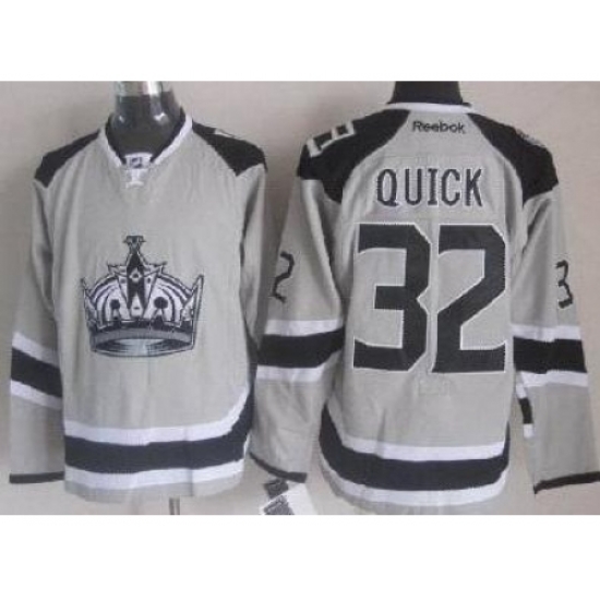 Los Angeles Kings 32 Jonathan Quick Grey NHL Jerseys 2014 New Style Los Angeles Kings 32 Jonathan Quick Grey NHL Jerseys 2014 New Style