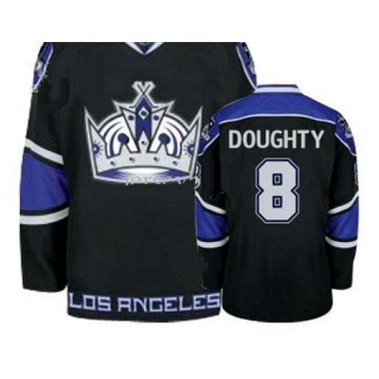 Los Angeles Kings #8 Drew Doughty Home Black Hockey Authentic Jerseys Los Angeles Kings #8 Drew Doughty Home Black Hockey Authentic Jerseys