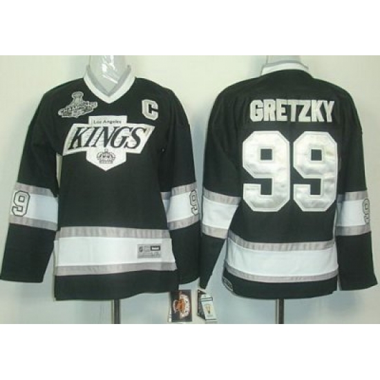 Los Angeles Kings #99 Wayne Gretzky Black Stanley Cup Finals Champions Patch NHL Jerseys Los Angeles Kings #99 Wayne Gretzky Black Stanley Cup Finals Champions Patch NHL Jerseys