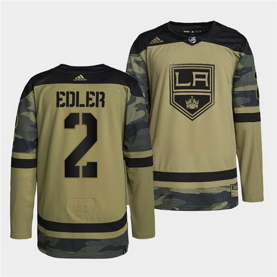 Men Los Angeles Kings 2 Alexander Edler 2022 Camo Military Appreciation Night Stitched jersey Men Los Angeles Kings 2 Alexander Edler 2022 Camo Military Appreciation Night Stitched jersey