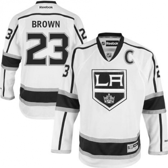 Men Los Angeles Kings #23 Dustin Brown Reebok White Away Premier Jersey Men Los Angeles Kings #23 Dustin Brown Reebok White Away Premier Jersey
