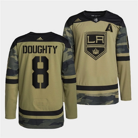 Men Los Angeles Kings 8 Drew Doughty 2022 Camo Military Appreciation Night Stitched jersey Men Los Angeles Kings 8 Drew Doughty 2022 Camo Military Appreciation Night Stitched jersey