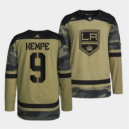 Men Los Angeles Kings 9 Adrian Kempe 2022 Camo Military Appreciation Night Stitched jersey Men Los Angeles Kings 9 Adrian Kempe 2022 Camo Military Appreciation Night Stitched jersey