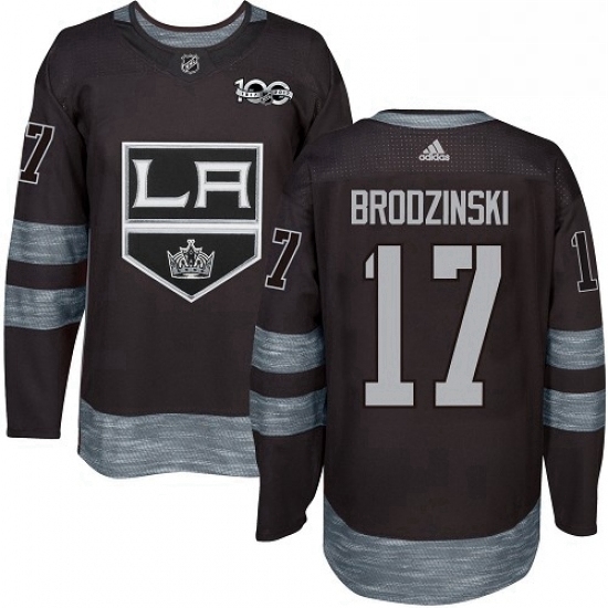 Mens Adidas Los Angeles Kings 17 Jonny Brodzinski Authentic Black 1917 2017 100th Anniversary NHL Jersey Mens Adidas Los Angeles Kings 17 Jonny Brodzinski Authentic Black 1917 2017 100th Anniversary NHL Jersey