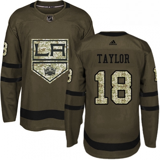 Mens Adidas Los Angeles Kings 18 Dave Taylor Authentic Green Salute to Service NHL Jersey Mens Adidas Los Angeles Kings 18 Dave Taylor Authentic Green Salute to Service NHL Jersey