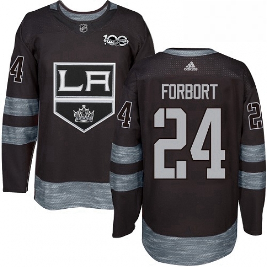Mens Adidas Los Angeles Kings 24 Derek Forbort Authentic Black 1917 2017 100th Anniversary NHL Jersey Mens Adidas Los Angeles Kings 24 Derek Forbort Authentic Black 1917 2017 100th Anniversary NHL Jersey
