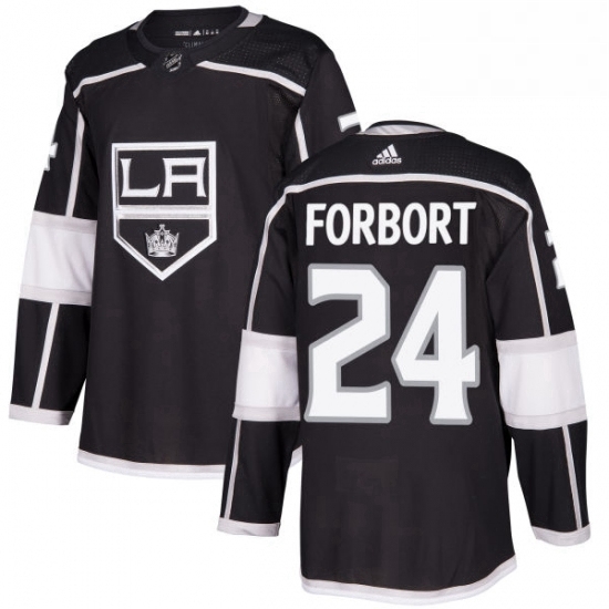 Mens Adidas Los Angeles Kings 24 Derek Forbort Premier Black Home NHL Jersey Mens Adidas Los Angeles Kings 24 Derek Forbort Premier Black Home NHL Jersey