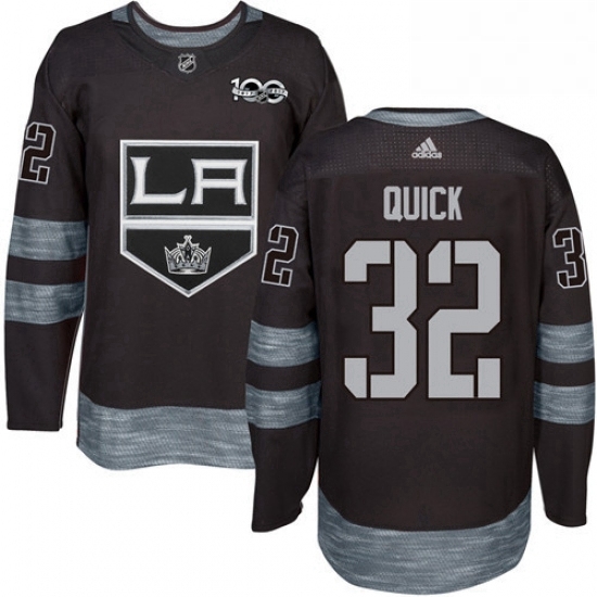 Mens Adidas Los Angeles Kings 32 Jonathan Quick Authentic Black 1917 2017 100th Anniversary NHL Jersey Mens Adidas Los Angeles Kings 32 Jonathan Quick Authentic Black 1917 2017 100th Anniversary NHL Jersey