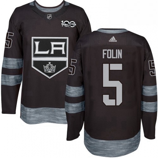 Mens Adidas Los Angeles Kings 5 Christian Folin Authentic Black 1917 2017 100th Anniversary NHL Jersey Mens Adidas Los Angeles Kings 5 Christian Folin Authentic Black 1917 2017 100th Anniversary NHL Jersey