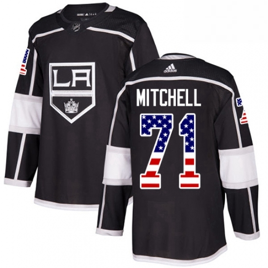 Mens Adidas Los Angeles Kings 71 Torrey Mitchell Authentic Black USA Flag Fashion NHL Jersey Mens Adidas Los Angeles Kings 71 Torrey Mitchell Authentic Black USA Flag Fashion NHL Jersey