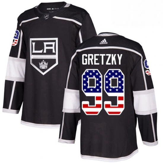Mens Adidas Los Angeles Kings 99 Wayne Gretzky Authentic Black USA Flag Fashion NHL Jersey Mens Adidas Los Angeles Kings 99 Wayne Gretzky Authentic Black USA Flag Fashion NHL Jersey