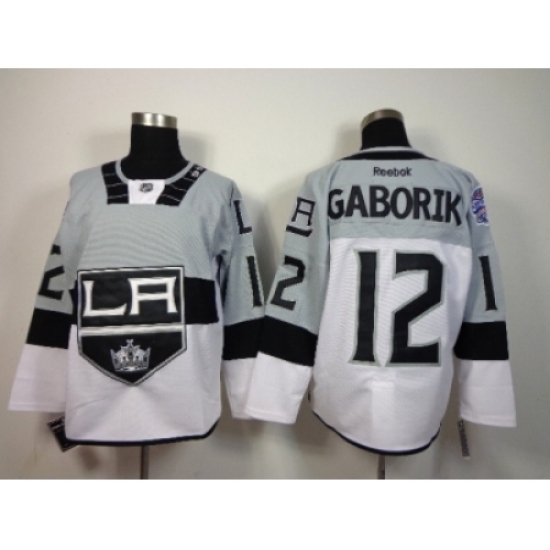 NHL Los Angeles Kings #12 Gaborik stadium white-grey jerseys NHL Los Angeles Kings #12 Gaborik stadium white-grey jerseys