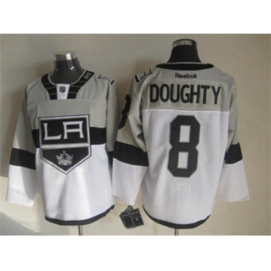 NHL Los Angeles Kings #8 Drew Doughty stadium white-grey jerseys NHL Los Angeles Kings #8 Drew Doughty stadium white-grey jerseys