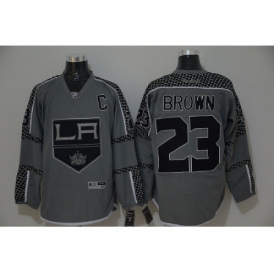 NHL los angeles kings #23 brown Charcoal Cross Check Fashion jerseys NHL los angeles kings #23 brown Charcoal Cross Check Fashion jerseys