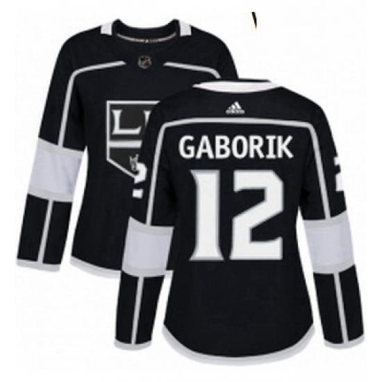 Womens Adidas Los Angeles Kings 12 Marian Gaborik Authentic Black Home NHL Jersey Womens Adidas Los Angeles Kings 12 Marian Gaborik Authentic Black Home NHL Jersey