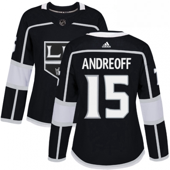 Womens Adidas Los Angeles Kings 15 Andy Andreoff Authentic Black Home NHL Jersey Womens Adidas Los Angeles Kings 15 Andy Andreoff Authentic Black Home NHL Jersey