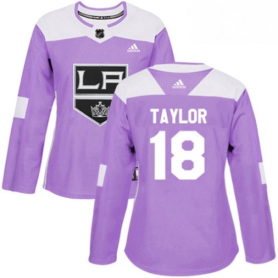 Womens Adidas Los Angeles Kings 18 Dave Taylor Authentic Purple Fights Cancer Practice NHL Jersey Womens Adidas Los Angeles Kings 18 Dave Taylor Authentic Purple Fights Cancer Practice NHL Jersey
