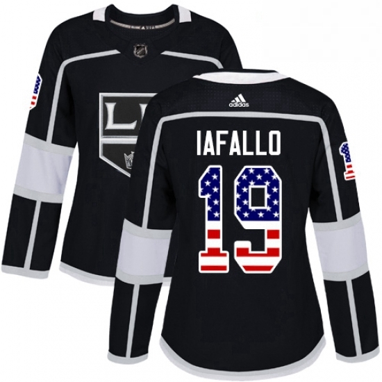 Womens Adidas Los Angeles Kings 19 Alex Iafallo Authentic Black USA Flag Fashion NHL Jersey Womens Adidas Los Angeles Kings 19 Alex Iafallo Authentic Black USA Flag Fashion NHL Jersey