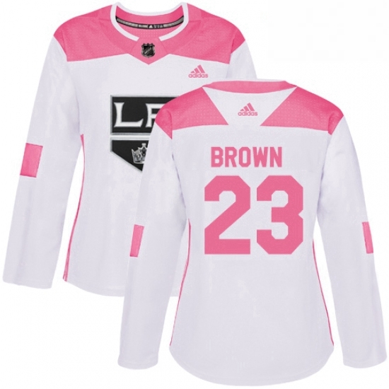 Womens Adidas Los Angeles Kings 23 Dustin Brown Authentic WhitePink Fashion NHL Jersey Womens Adidas Los Angeles Kings 23 Dustin Brown Authentic WhitePink Fashion NHL Jersey