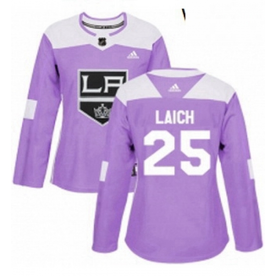 Womens Adidas Los Angeles Kings 25 Brooks Laich Authentic Purple Fights Cancer Practice NHL Jersey Womens Adidas Los Angeles Kings 25 Brooks Laich Authentic Purple Fights Cancer Practice NHL Jersey