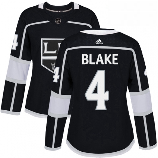 Womens Adidas Los Angeles Kings 4 Rob Blake Authentic Black Home NHL Jersey Womens Adidas Los Angeles Kings 4 Rob Blake Authentic Black Home NHL Jersey