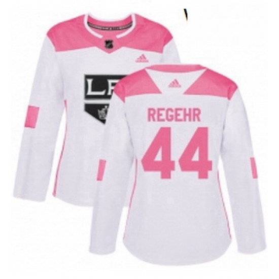 Womens Adidas Los Angeles Kings 44 Robyn Regehr Authentic WhitePink Fashion NHL Jersey Womens Adidas Los Angeles Kings 44 Robyn Regehr Authentic WhitePink Fashion NHL Jersey