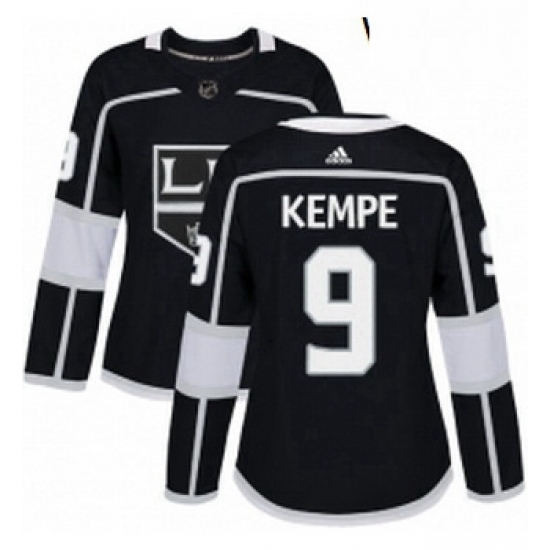 Womens Adidas Los Angeles Kings 9 Adrian Kempe Authentic Black Home NHL Jersey Womens Adidas Los Angeles Kings 9 Adrian Kempe Authentic Black Home NHL Jersey