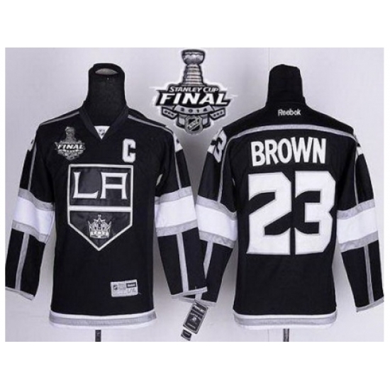 Kids Los Angeles Kings #23 Dustin Brown Black Home 2014 Stanley Cup Finals Stitched NHL Jerseys Kids Los Angeles Kings #23 Dustin Brown Black Home 2014 Stanley Cup Finals Stitched NHL Jerseys