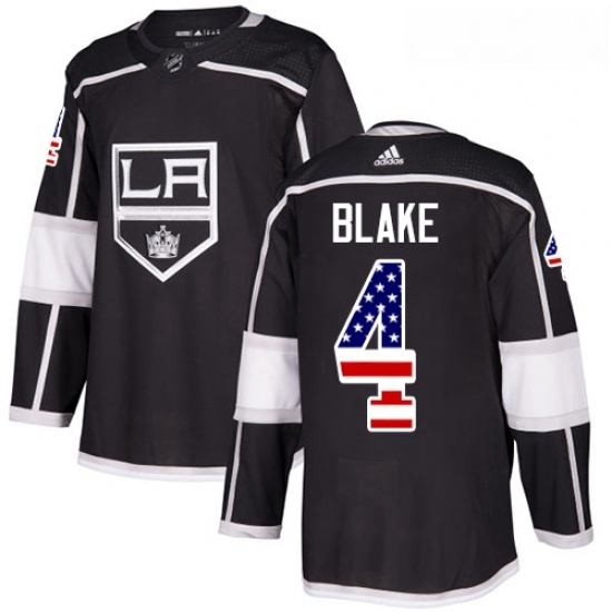 Youth Adidas Los Angeles Kings 4 Rob Blake Authentic Black USA Flag Fashion NHL Jersey Youth Adidas Los Angeles Kings 4 Rob Blake Authentic Black USA Flag Fashion NHL Jersey