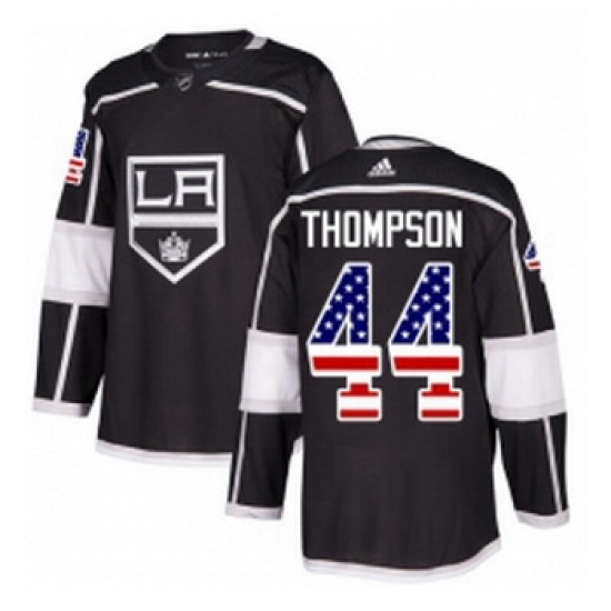 Youth Adidas Los Angeles Kings 44 Nate Thompson Authentic Black USA Flag Fashion NHL Jersey Youth Adidas Los Angeles Kings 44 Nate Thompson Authentic Black USA Flag Fashion NHL Jersey