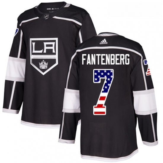 Youth Adidas Los Angeles Kings 7 Oscar Fantenberg Authentic Black USA Flag Fashion NHL Jersey Youth Adidas Los Angeles Kings 7 Oscar Fantenberg Authentic Black USA Flag Fashion NHL Jersey