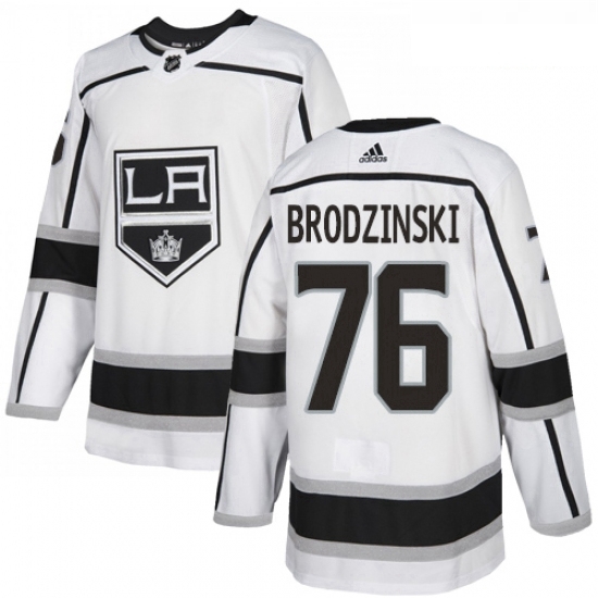 Youth Adidas Los Angeles Kings 76 Jonny Brodzinski Authentic White Away NHL Jersey Youth Adidas Los Angeles Kings 76 Jonny Brodzinski Authentic White Away NHL Jersey