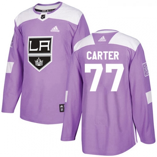Youth Adidas Los Angeles Kings 77 Jeff Carter Authentic Purple Fights Cancer Practice NHL Jersey Youth Adidas Los Angeles Kings 77 Jeff Carter Authentic Purple Fights Cancer Practice NHL Jersey