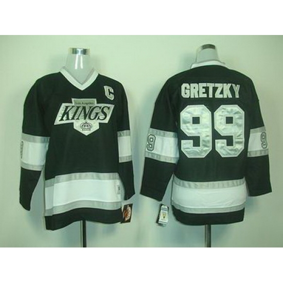 Youth Los Angeles Kings #99 GRETZKY CCM C Patch Black jersey Youth Los Angeles Kings #99 GRETZKY CCM C Patch Black jersey