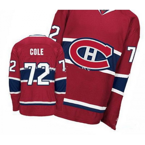 2011 Montreal Canadiens NHL Hockey Jerseys #72 Cole Red Authentic Hockey Jersey 2011 Montreal Canadiens NHL Hockey Jerseys #72 Cole Red Authentic Hockey Jersey