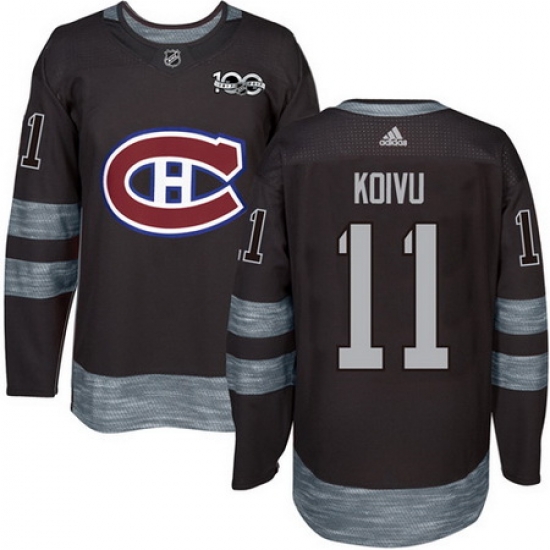 Canadiens #11 Saku Koivu Black 1917 2017 100th Anniversary Stitched NHL Jersey Canadiens #11 Saku Koivu Black 1917 2017 100th Anniversary Stitched NHL Jersey