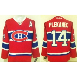Canadiens #14 Tomas Plekanec Stitched Red New CH NHL Jersey