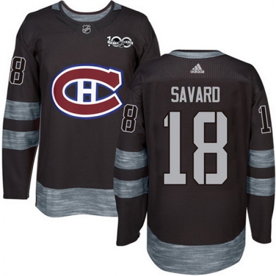 Canadiens #18 Serge Savard Black 1917 2017 100th Anniversary Stitched NHL Jersey Canadiens #18 Serge Savard Black 1917 2017 100th Anniversary Stitched NHL Jersey