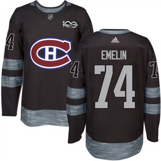 Canadiens #74 Alexei Emelin Black 1917 2017 100th Anniversary Stitched NHL Jersey Canadiens #74 Alexei Emelin Black 1917 2017 100th Anniversary Stitched NHL Jersey