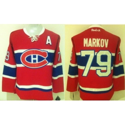 Canadiens #79 Andrei Markov Red New CH Stitched NHL Jersey